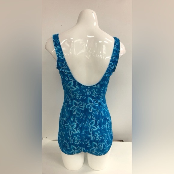 MAXINE OF HOLLYWOOD ONE PIECE FLORAL FRONT RUCHED SWIMSUIT IN SIZE 14 - Picture 5 of 11